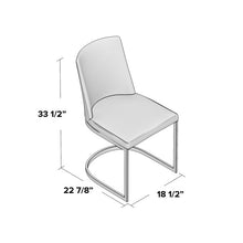 Load image into Gallery viewer, Chromium Linen Upholstered Side Chair in Silver (Set of 2), #6343

