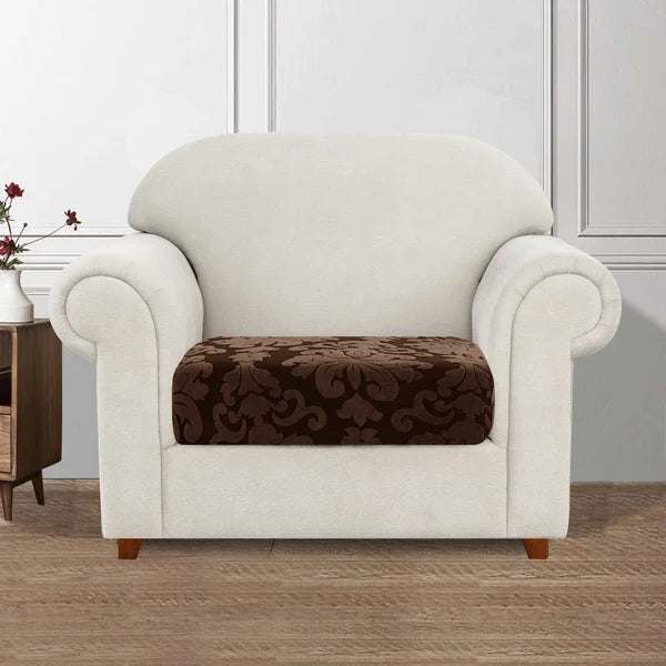 Chul Elegant Stretchy Jacquard Damask Box Cushion Armchair Slipcover