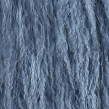 Load image into Gallery viewer, 16&quot; x 16&quot; Blue / Gray Chyral Lamb Fur Square 100% Wool Pillow Cover &amp; Insert
