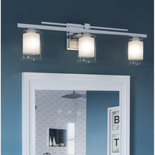 Load image into Gallery viewer, Cillian 3 - Light Dimmable Polished Chrome Vanity Light
