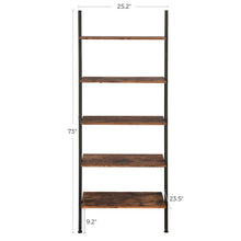 Load image into Gallery viewer, Ciotti 73&#39;&#39; H x 25.2&#39;&#39; W Steel Ladder Bookcase 1740AH
