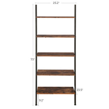 Load image into Gallery viewer, Ciotti 73&#39;&#39; H x 25.2&#39;&#39; W Steel Ladder Bookcase 7803RR
