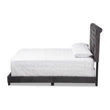 Load image into Gallery viewer, King Dark Gray Circe Tufted Upholstered Low Profile Standard Bed
