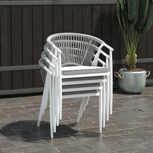 Load image into Gallery viewer, Circi Stacking Patio Dining Armchair with Cushion (Set of 4)
