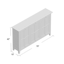 Load image into Gallery viewer, Claire 70&quot; Wide Acacia Wood Sideboard Weathered Gray
