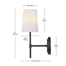 Load image into Gallery viewer, Black Clarissa 1 - Light Dimmable Wallchiere
