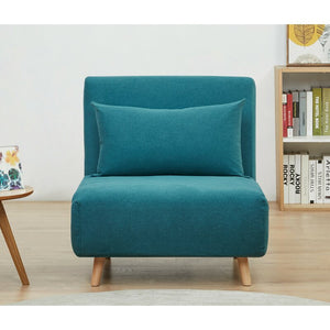 Clarissa 30.31'' Wide Linen Convertible Chair