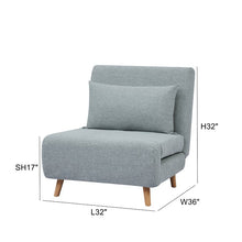 Load image into Gallery viewer, Clarissa 32&#39;&#39; Wide Linen Convertible Chair
