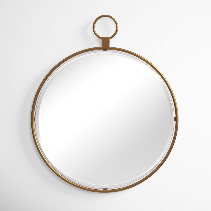 Clarissa Round Metal Wall Mirror