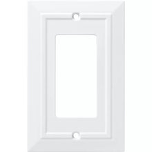 Load image into Gallery viewer, Pure White Classic Architecture 1-Gang Rocker Wall Plate (SET OF 5)
