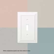Load image into Gallery viewer, Pure White Classic Architecture 1-Gang Rocker Wall Plate (SET OF 5)
