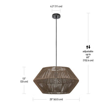 Load image into Gallery viewer, Claverton 1 - Light Unique Geometric Pendant 1427AH
