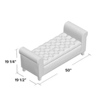 Load image into Gallery viewer, Claxton Upholstered Flip top Storage Bench
