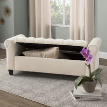 Load image into Gallery viewer, Claxton Upholstered Flip top Storage Bench
