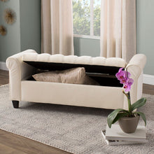 Load image into Gallery viewer, Claxton Upholstered Flip top Storage Bench
