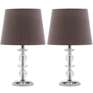 Luiza 15" Metallic/Clear Table Lamp (Set of Two in One Box) #9866