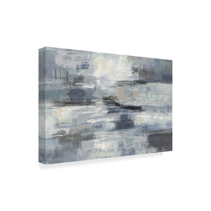 Clear Water Indigo And Gray by Silvia Vassileva - Print on Canvas 6713RR