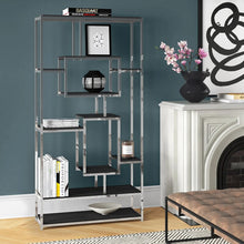 Load image into Gallery viewer, Clements 71&#39;&#39; H x 36&#39;&#39; W Iron Geometric Bookcase
