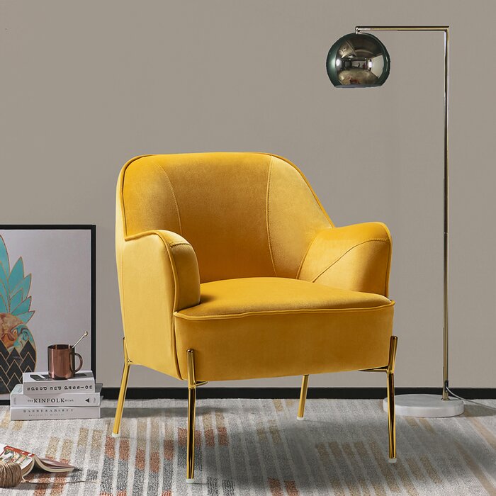 Cleo Contemporary Accent Chair with Recessed Arms