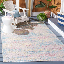 Load image into Gallery viewer, Clerkin Power Loom Performance Aqua/Pink Rug 8&#39; x 10&#39;

