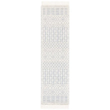Load image into Gallery viewer, Cleveland Southwestern Handmade Flatweave Wool Area Rug in Ivory/Gray, Runner 2&#39;3&quot; x 6&#39;
