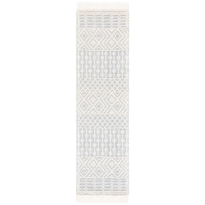 Cleveland Southwestern Handmade Flatweave Wool Area Rug in Ivory/Gray, Runner 2'3