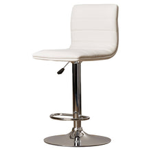 Load image into Gallery viewer, Clift Modern Vinyl Adjustable Height Barstool with Horizontal Stitch Back
