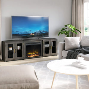 Clingensmith TV Stand for TVs up to 78" with Fireplace Included 7014RR