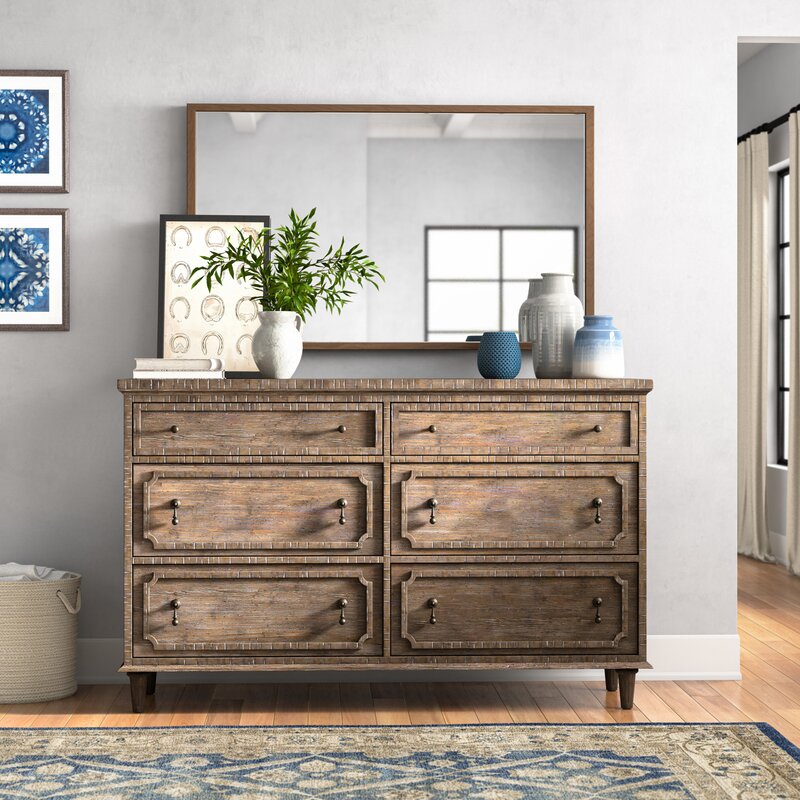 Clintwood 6 Drawer Sandstone Double Dresser
