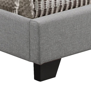 King Gray Cloer Tufted Upholstered Low Profile Standard Bed