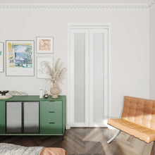 Load image into Gallery viewer, 30&quot; x 80&quot; Closet Frame Glass Bi-Fold Doors with Installation Hardware Kit
