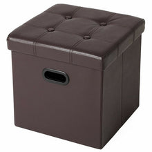 Load image into Gallery viewer, Cloverdale Storage Ottoman - Brown Faux Leather (SB932)
