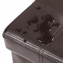 Load image into Gallery viewer, Cloverdale Storage Ottoman - Brown Faux Leather (SB932)

