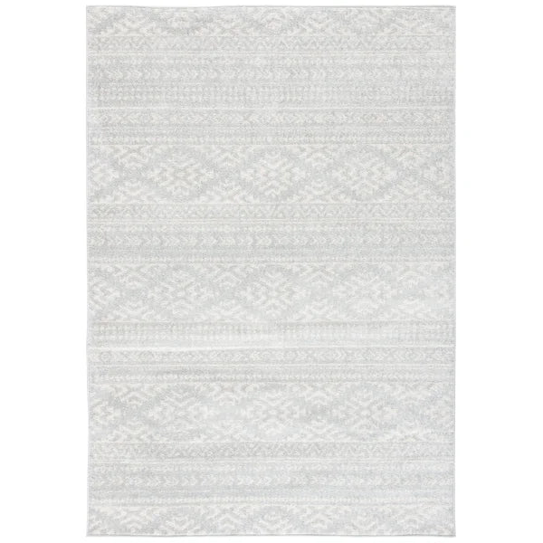 Cobos Geometric Area Rug in Gray/Ivory 2' x 4'