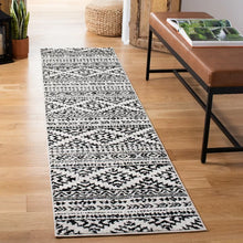 Load image into Gallery viewer, Cobos Power Loom Performance Black/Ivory Rug 2 x 7
