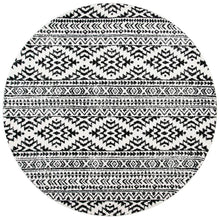 Load image into Gallery viewer, Cobos Power Loom Performance Black/Ivory Rug - 5&#39; round
