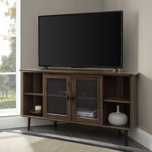 Load image into Gallery viewer, Dark Walnut Cochere Corner TV Stand for TVs up to 55&quot;
