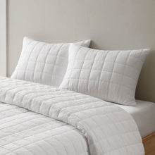 Load image into Gallery viewer, King Comforter+2 King Shams White Cocoon Quilted 3 Piece Oversized Comforter Set
