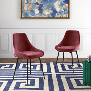 18.5" Coen Velvet Side Chair (Set of 2)