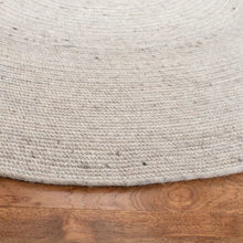 Load image into Gallery viewer, Coffey Handmade Flatweave Area Rug in Beige 4&#39; x 6&#39; oval
