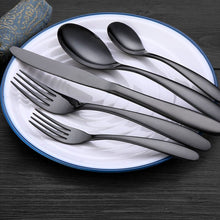 Load image into Gallery viewer, Black Colby 20 Piece Flatware Set, Service for 4 MRM3871
