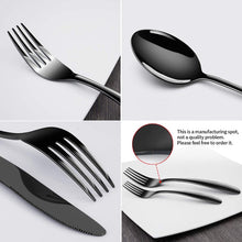 Load image into Gallery viewer, Black Colby 20 Piece Flatware Set, Service for 4 MRM3871
