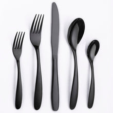 Load image into Gallery viewer, Black Colby 20 Piece Flatware Set, Service for 4
