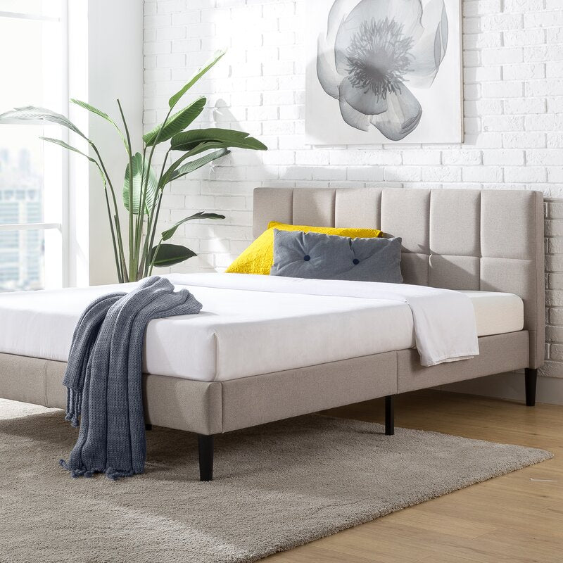 Colby Tufted Upholstered Platform Bed 841AH