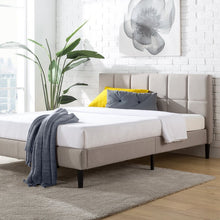 Load image into Gallery viewer, Queen Beige Colby Tufted Upholstered Platform Bed AP486
