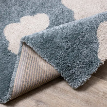 Load image into Gallery viewer, Colleton Shag Performance Teal/Cream Rug 6&#39;7&quot; x 9&#39;6&quot;
