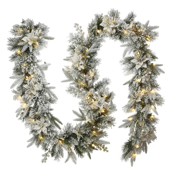 Colonial 108'' in. Lighted Faux Fir Garland