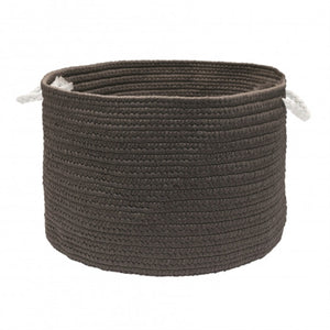 20" H x 20" W x 12" D Graphite Colorful Braided Toy Basket