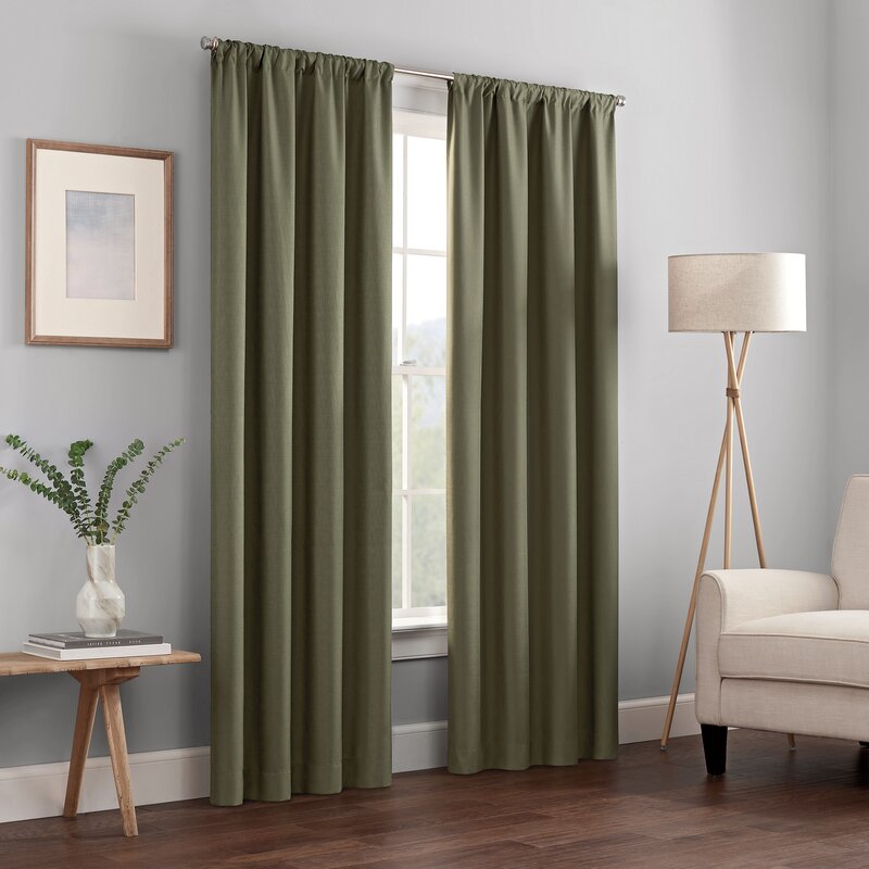 Columbia Solid Blackout Thermal Rod Pocket Single Curtain Panel EC1181