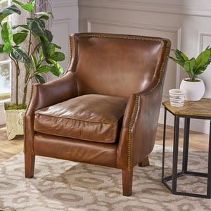 Colyer 32" Wide Genuine Leather Armchair,